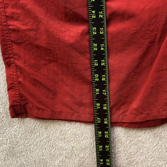 Mens Cargo Shorts Size 34 Measuered Elatic Waist Outdoors Hiking Adjustable Red - Picture 5 of 13